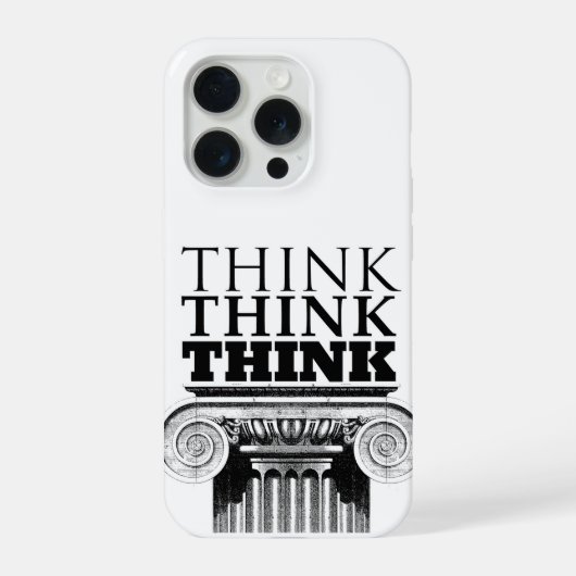 Think Think Think 12ステップ iPhone 15 Pro ケース (裏面)