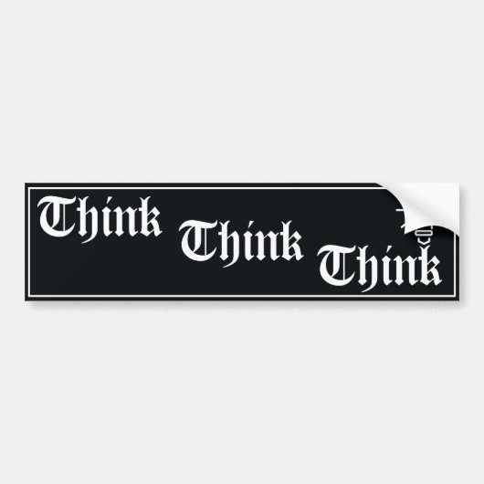 Think Think Think AAスローガン ステッカー (正面)