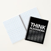 Think Typography Mindset Journal ブラック ホワイト ノートブック (内部)