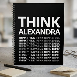 Think Typography Mindset Journal ブラック ホワイト ノートブック