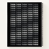 Think Typography Mindset Journal Black White  ノートブック (裏面)
