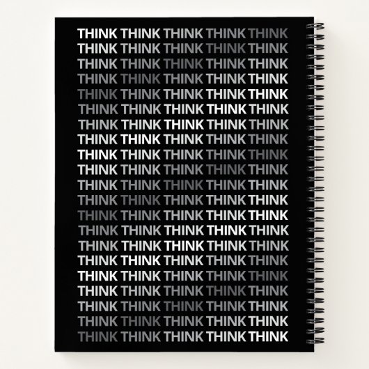 Think Typography Mindset Journal Black White ノートブック (裏面)