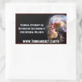 ThinkandAct.Earth "Funthreementals" 長方形シール (バッグ)
