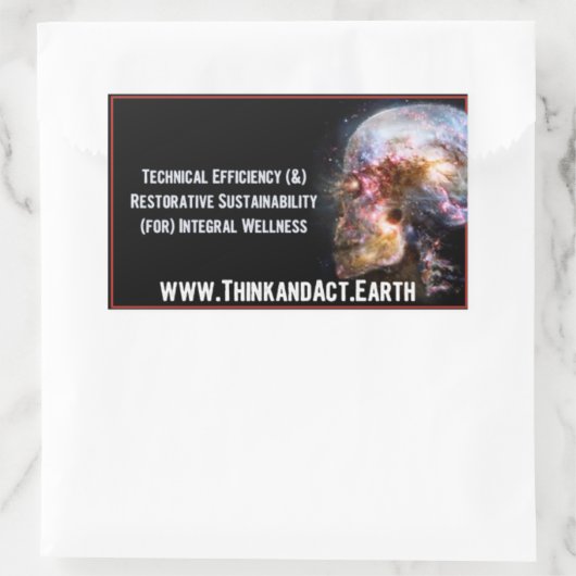 ThinkandAct.Earth "Funthreementals" 長方形シール (バッグ)