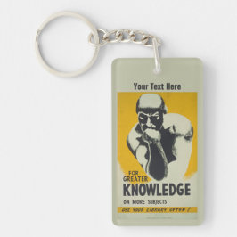 ThinkerヴィンテージライブラリポスターイリノイWPA キーホルダー