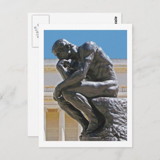 Thinker写真絵画のはがき ポストカード (正面/裏面)
