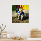 Thinker（キャンバス印刷） ポスター (キッチン)