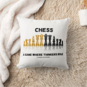 Thinkersが支配するゲームをチェスにする(チェスセット) クッション (ブランケット)