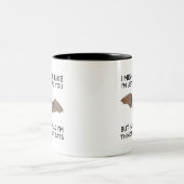 Thinking About Bats Funny Quote Mug Bat Lover ツートーンマグカップ (中央)