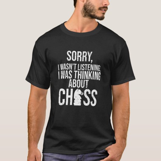 Thinking About Chess Player Expert Coach Sports Gr Tシャツ (正面)