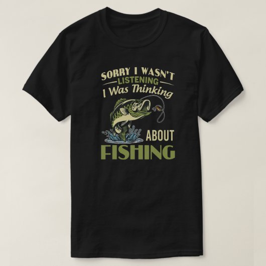 THINKING ABOUT FISHING Tシャツ (デザイン正面)