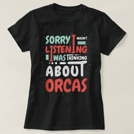 Thinking About Whales Cute Orcas Nature Tank Top Tシャツ (デザイン正面)
