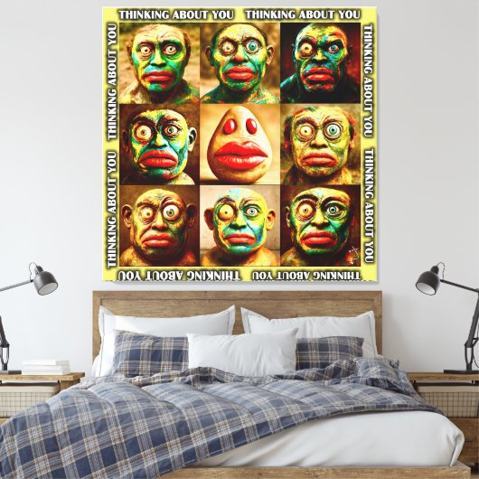 Thinking About You | LIKE YOU Collection キャンバスプリント (インサイチュ (寝室))