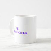 THINKING Classic Mug | Minimalist Mind Statement コーヒーマグカップ (正面左)