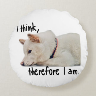 Thinking dog クッション　by koroku ラウンドクッション