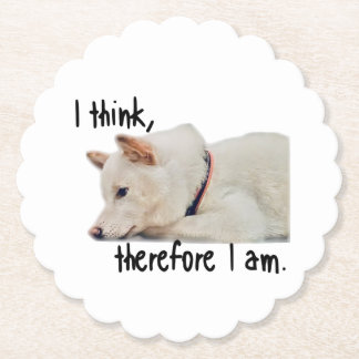 Thinking dog coaster by koroku ペーパーコースター