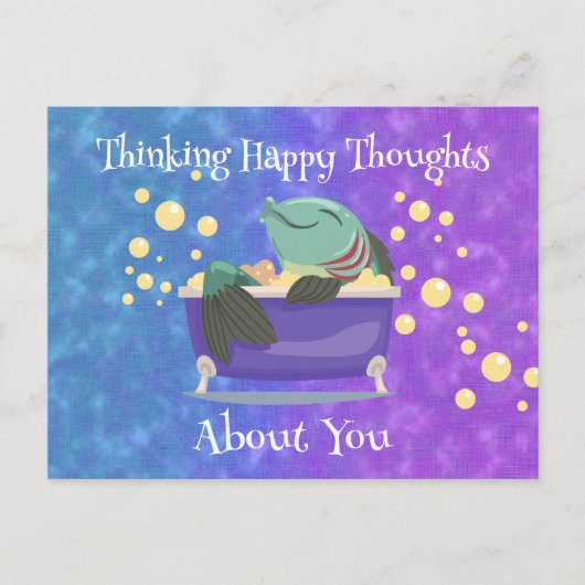 Thinking Happy Thoughts About You – Soaking Fish ポストカード (正面)