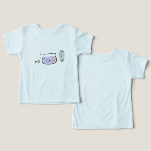 Thinking of Freedom Cute Fish Doodle Art (デザイン正面&裏面)