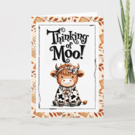 Thinking of Moo Highland Cow カード