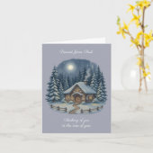 Thinking of you After Death of Loved One Christmas カード (黄色い花)