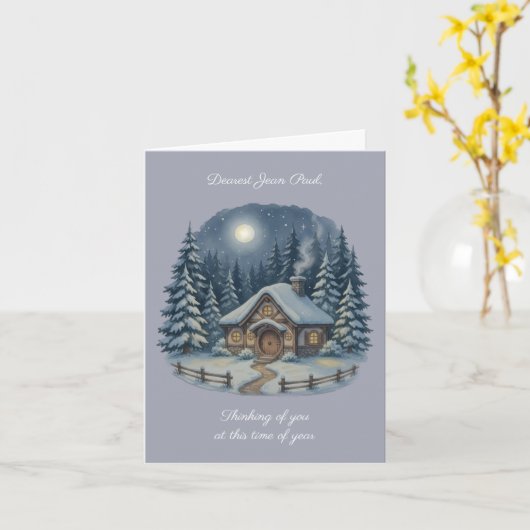 Thinking of you After Death of Loved One Christmas カード (黄色い花)