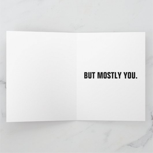 THINKING OF YOU AND DONUTS Funny Greeting Card カード (内部)