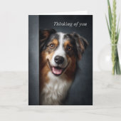 Thinking of You Australian Shepherd カード (正面)