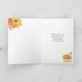Thinking of You Autumn Teacup Beautiful Day Card カード (内部)