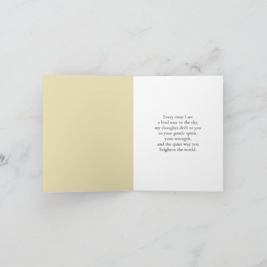 Thinking of You Bald Eagle Watercolor  カード (内部)