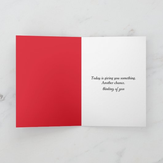 Thinking of You Blooming Red Amaryllis  カード (内部)