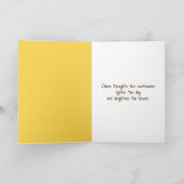 Thinking of You Bunny Sniffing a Sunflower カード (内部)