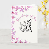 Thinking of You Butterfly カード (黄色い花)