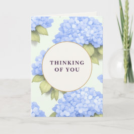 Thinking of You Card | Blue Hydrangea Floral カード