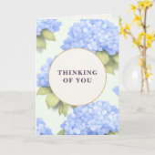 Thinking of You Card | Blue Hydrangea Floral カード (黄色い花)