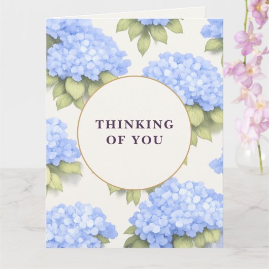 Thinking of You Card | Blue Hydrangea Floral カード (蘭)
