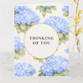 Thinking of You Card | Blue Hydrangea Floral カード (黄色い花)