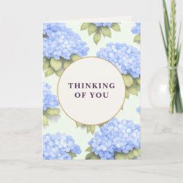 Thinking of You Card | Blue Hydrangea Floral カード