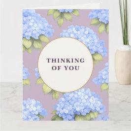Thinking of You Card | Blue Hydrangea Floral カード