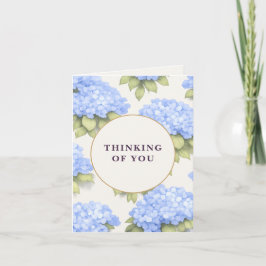 Thinking of You Card | Blue Hydrangea Floral カード