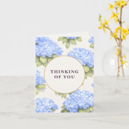 Thinking of You Card | Blue Hydrangea Floral カード