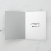 Thinking of You Cat Looking Out of Rainy Window カード (内部)