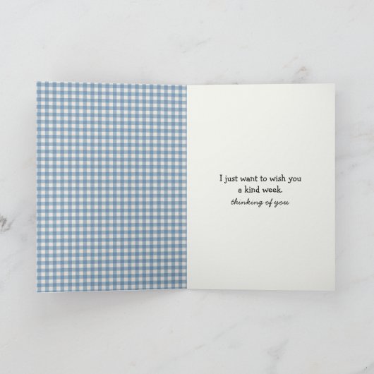 Thinking of You Cat Sleeping On a Rocking Chair カード (内部)