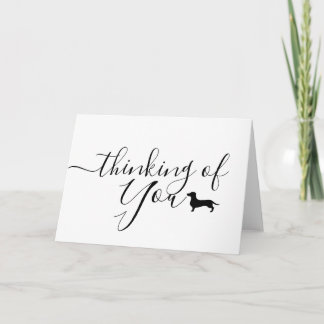 Thinking of You Dachshund Greeting Note Card シーズンカード