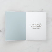 Thinking of You Daisy on a Stone Beach Cairn カード (内部)