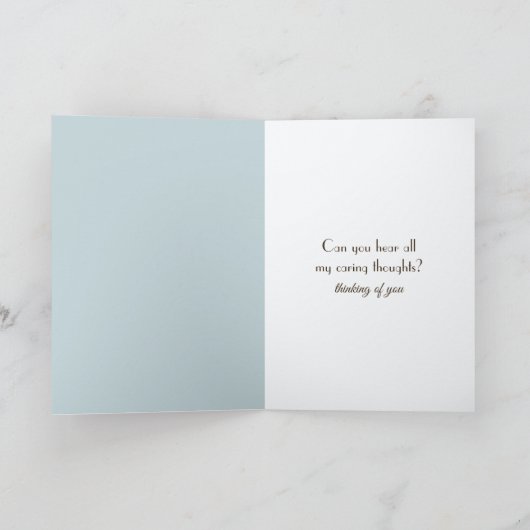 Thinking of You Daisy on a Stone Beach Cairn カード (内部)