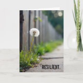 Thinking of You Dandelion Growing In a Sidewalk カード (正面)