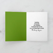 Thinking of You Dandelion Growing In a Sidewalk カード (内部)