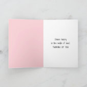 Thinking of You Flamingo In a Pink Tutu カード (内部)