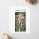 Thinking Of You Flat Note Card With Fawn ノートカード (正面/裏面インサイチュ)