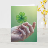 Thinking of You Four-Leaf Clover カード (黄色い花)